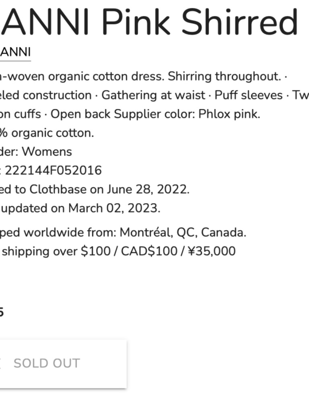 GANNI Pink Block Cotton Poplin Smock Mini Dress - Picture 5 of 5